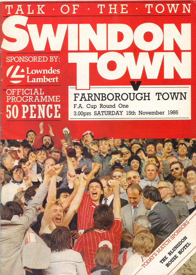 <b>Saturday, November 15, 1986</b><br />vs. Farnborough Town (Away)